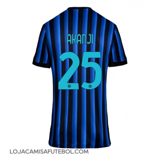 Camisa de Futebol Inter Milan Manuel Akanji #25 Equipamento Principal Mulheres 2025-26 Manga Curta